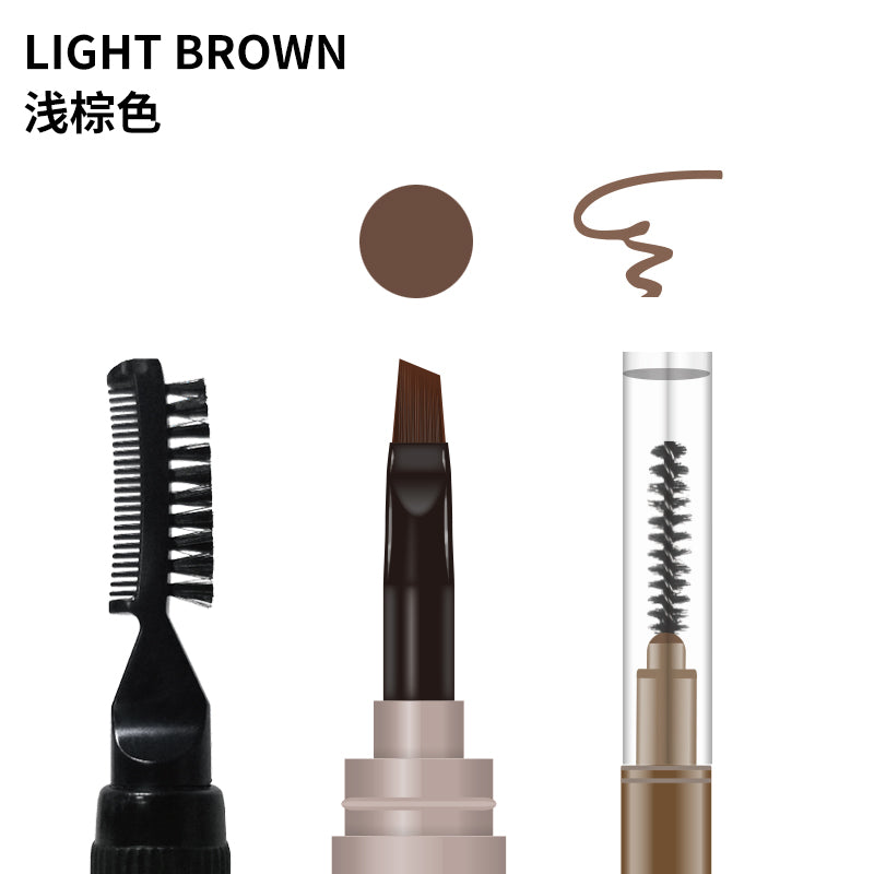 3 PCS Eyebrow Color Set Include Clear Eyebrow Gel,Eyebrow Pencil,Waterproof Eyebrow Pomade ,Long Lasting Eyebrow Makeup Kits