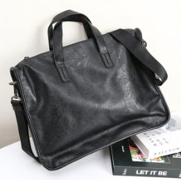 Casual portable shoulder bag for men, large-capacity cross-body Korean business travel computer bag, briefcase