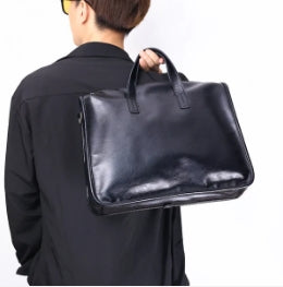 Casual portable shoulder bag for men, large-capacity cross-body Korean business travel computer bag, briefcase