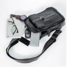 New Korean style trendy casual crazy horse leather small bag men's crossbody bag shoulder bag chest trendy bag