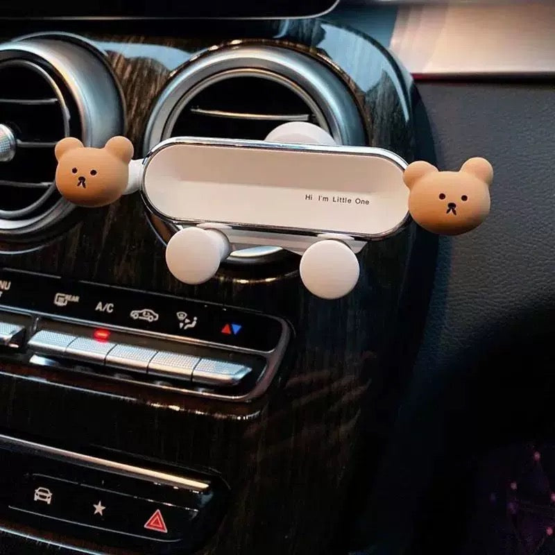 Car mobile phone holder car holder cartoon cute style car air outlet mobile phone navigation fixed support bracket