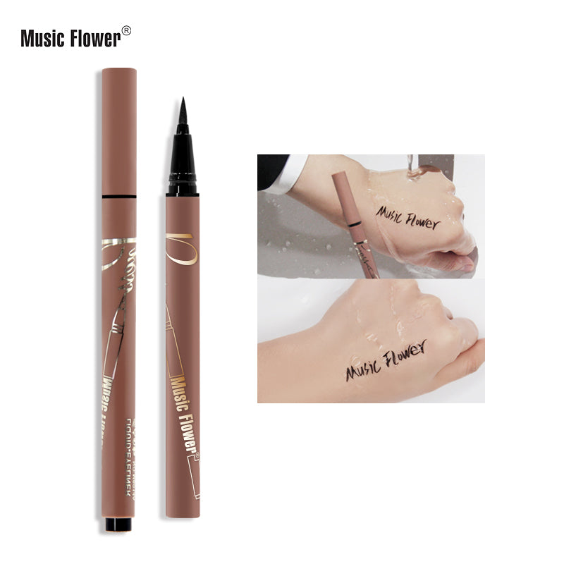 Music Flower Waterproof Long lasting Smudgeproof Fast Dry Press Eyeliner Pencil