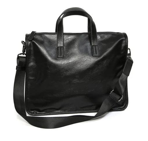 Casual portable shoulder bag for men, large-capacity cross-body Korean business travel computer bag, briefcase