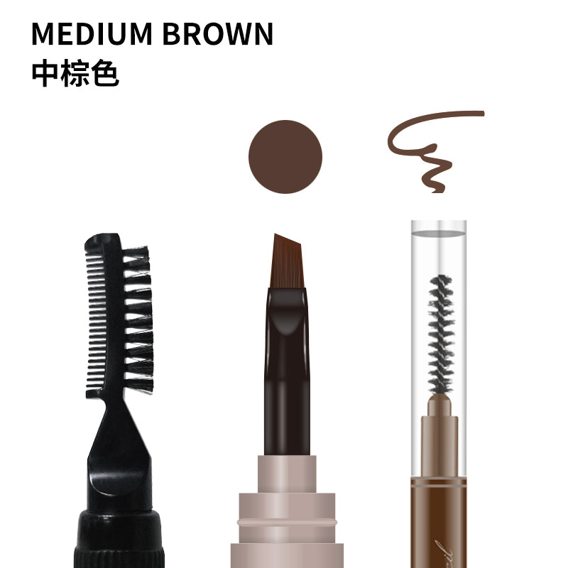 3 PCS Eyebrow Color Set Include Clear Eyebrow Gel，Eyebrow Pencil，Waterproof Eyebrow Pomade ,Long Lasting Eyebrow Makeup Kits