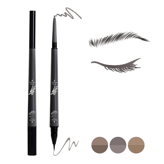 Music Flower 2 in 1 Eyebrow Pencil - Waterproof &amp; Long Lasting Liquid Eyebrow Pen - Dual Ended Pencil Fills and Defines Brow Tint with the Precision &amp; Definition of Microblading