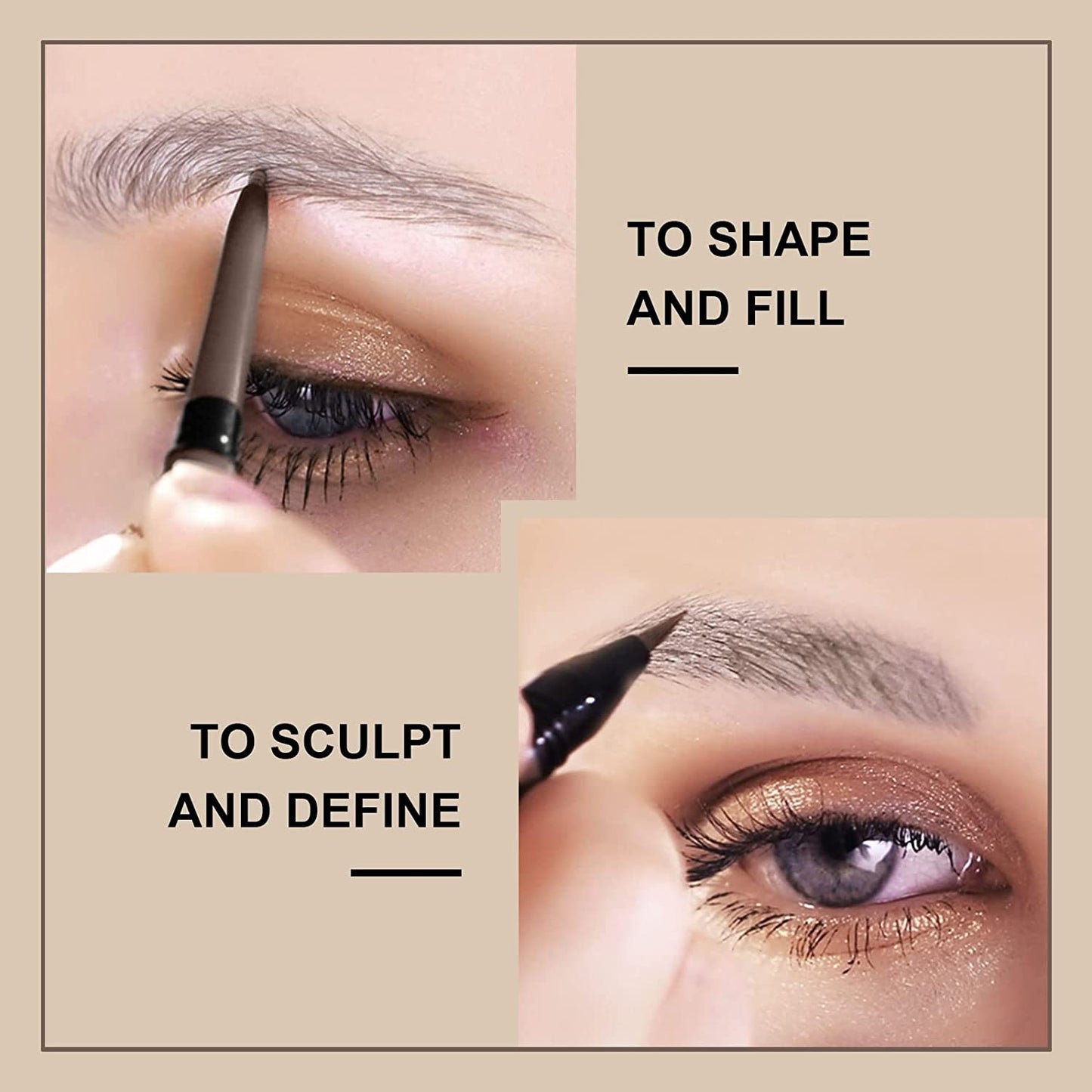 Music Flower 2 in 1 Eyebrow Pencil - Waterproof &amp; Long Lasting Liquid Eyebrow Pen - Dual Ended Pencil Fills and Defines Brow Tint with the Precision &amp; Definition of Microblading