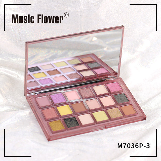 Music Flower 18 Colors Eyeshadow Pallet